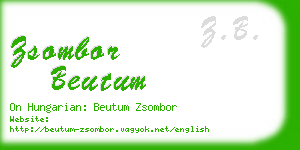 zsombor beutum business card